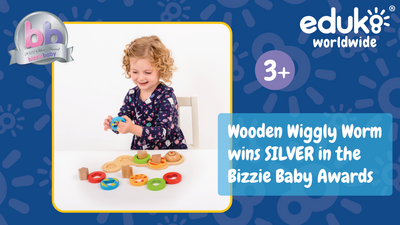 Eduk8 Worldwide | Wooden Wiggly Worm wins Silver in Bizziebaby Awards