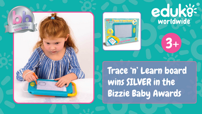 Eduk8 Worldwide | Trace 'n' Learn Board receives a SILVER in the Bizziebaby 2022 Awards!