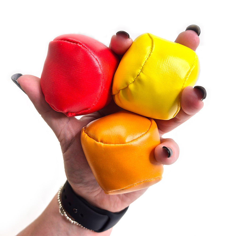 Eduk8 Coloured Squidgy Stress Balls – soft, tactile balls in green, yellow, blue, red, purple, and orange designed for sensory play and stress relief.