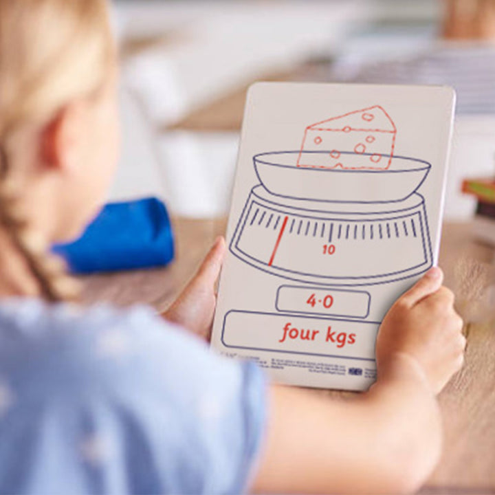 weight, kilogram, kg, kgs, a5 board, wipeable board, wipeable, whiteboard, white board, board, dry erase wipe, children, education, home school, family time, maths, numeracy, number work, number game, classroom resources, classroom, supplies, educational 