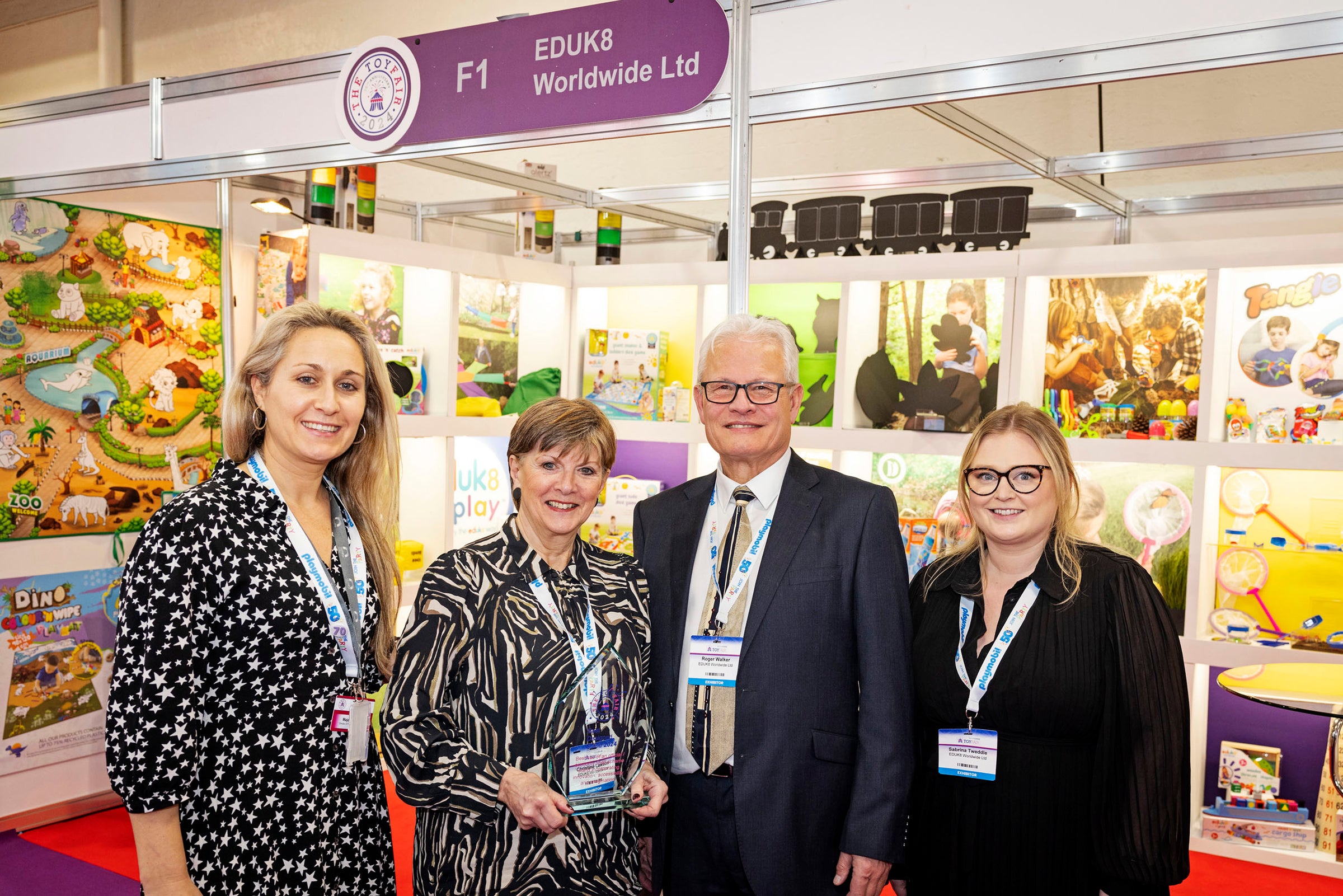 Eduk8 Worldwide at Award winning Stand BTHA London Olympia Toy Fair