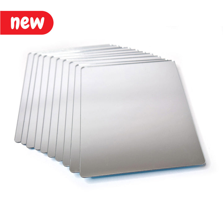 Double-sided Plastic Mirrors 90x65mm (Pack of 10)