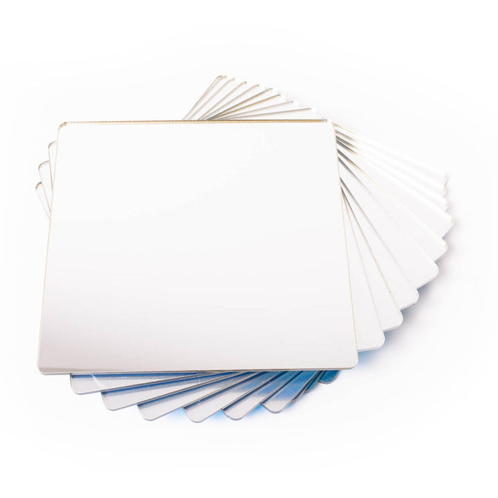 Double sided Rigid Acrylic Mirrors 150x150x3mm (pack of 10)