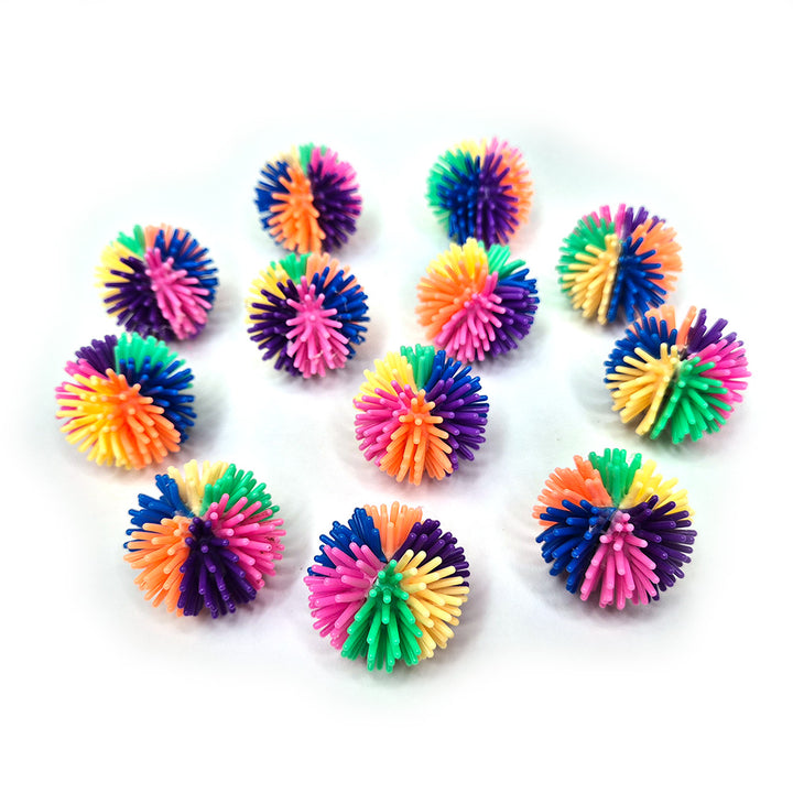 Eduk8 Rainbow Spiky Sensory Balls – colourful tactile sensory balls with soft spikes for fine motor skill development and calming sensory play.