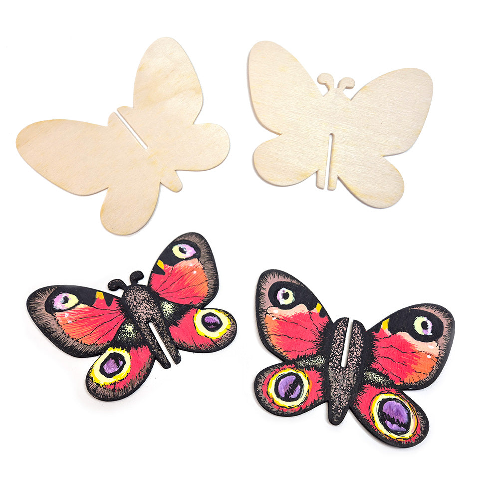 Wooden Butterflies (pack of 6)