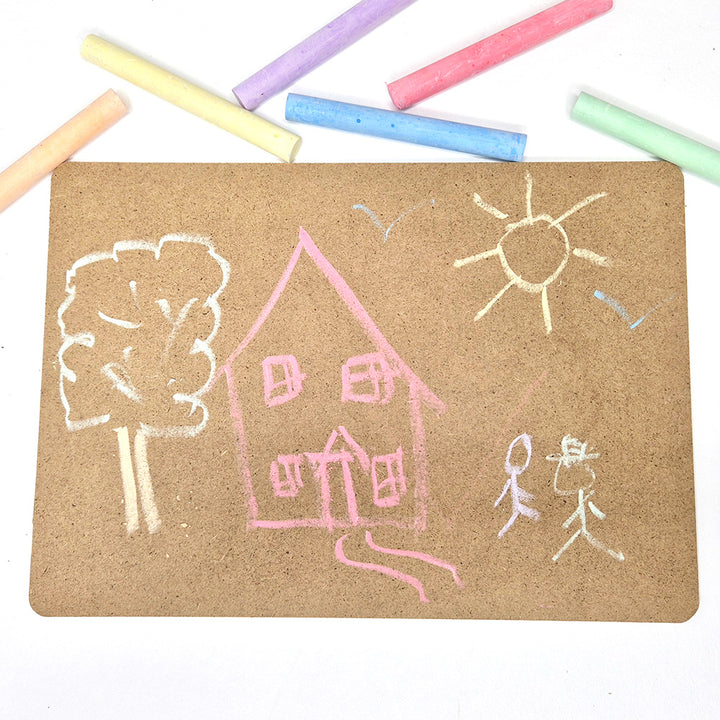 Wooden Mark Making Boards – Build Fine Motor Skills! Encourage early literacy and numeracy with these sturdy double-sided wooden boards. Perfect for independent mark making, they support fine motor development using chalks, paints, and crayons (not includ