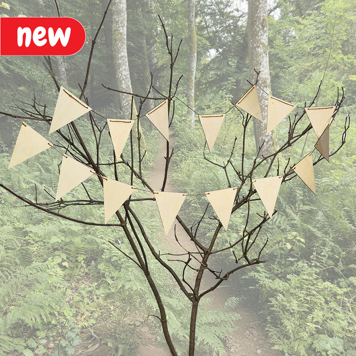 Forest School, Crafting Wooden Bunting (pack of 15)