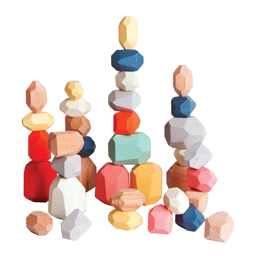 Wooden Sensory Stacking Stones