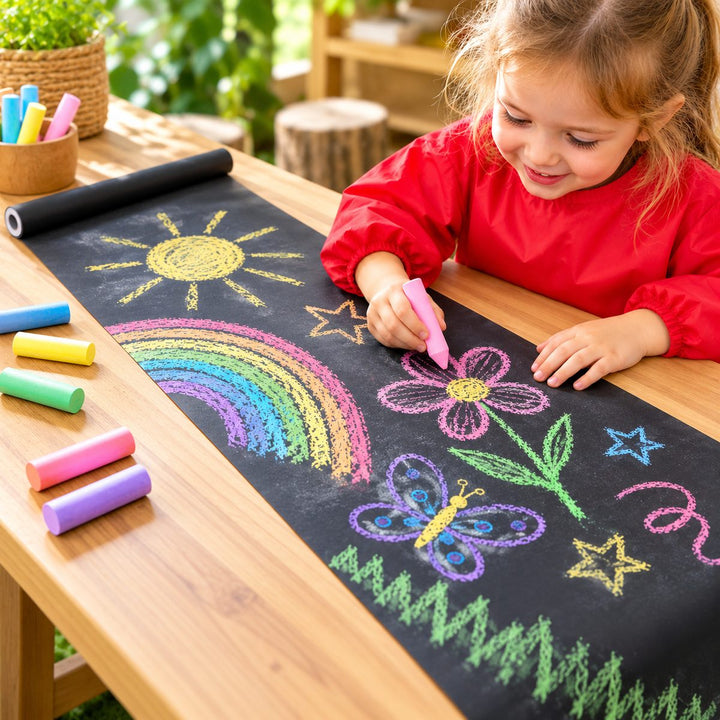 Self Adhesive Chalkboard on a Roll, reusable