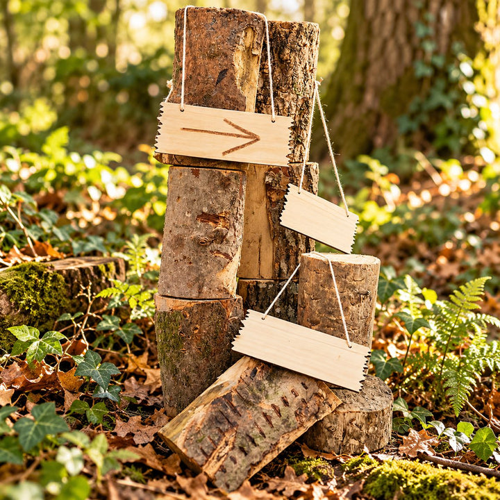 Forest School - Wooden Hanging Plaques