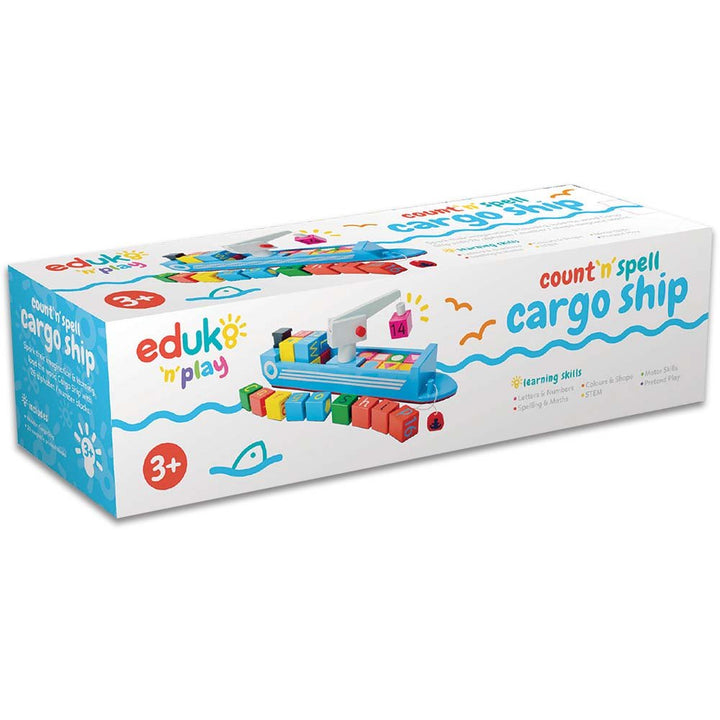 boat, children, childrens toys, kids, early years, infants, crane, lift cargo, boating, learning toys, 3 year olds, autism, autistic, container, shipping barge, barge, wooden toys, ages 4-6, stem toys, stem, wooden playthings, playthings, blocks, educate,