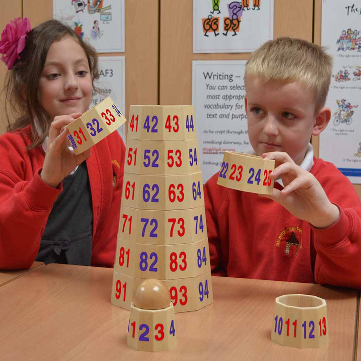 kids childrens stem steam counting 1 - 100 maths mathematics learning number tower