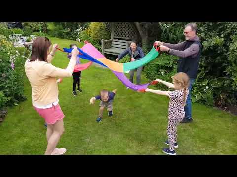 Junior Sunflower Parachute & Junior Rainbow Wave Twin Pack
